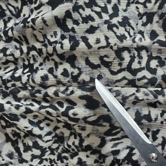 Leslie Fay Flowy Midi Dress Womens Sz 12 Sleeveless Key Hole Animal Print - Picture 13 of 13